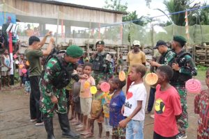 Berlangsung Meriah, Kesatria Pandawa Kostrad Gelar Lomba Semarak HUT ke-78 RI di Pedalaman Papua
