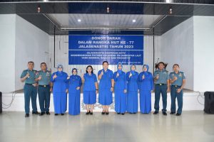 Kegiatan Donor Darah Dalam Rangka Menyambut HUT Ke-77 Jalasenastri Tahun 2023 di Lantamal I