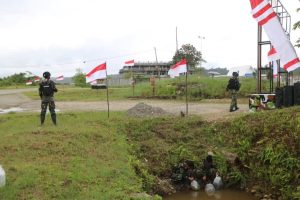 Dukung Ketahanan Pangan, Dinas Perikanan Nduga Serahkan Bibit Ikan di Pos Kotis Satgas Yonif MR 411 Kostrad