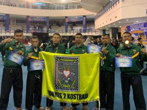 Atlet Pencak Silat Yonkes 2 Divif 2 Kostrad Raih Juara Kejuarnas Pencak Silat 2023