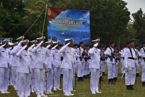 Lanal Bintan Laksanakan Upacara Peringati HUT TNI Angkatan Laut Ke-78