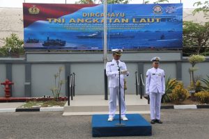 Pangkalan TNI Angkatan Laut Palembang Gelar Upacara Memperingati HUT Ke-78 TNI Angkatan Laut