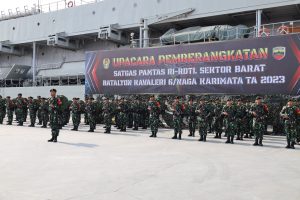 Upacara Pemberangkatan Satgas Pamtas RI-RDTL Sektor Barat Batalyon Kavaleri 6/Naga Karimata
