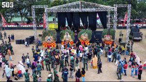 Rangkaian HUT Ke-76 Yonif Raider 509 Kostrad Dimeriahkan Pagelaran Reog Ponorogo