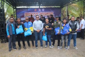 Peringati Hari Satlantas Bhayangkara Ke-68, Polres Banjar dan Yonif 323 Gelar Touring dan Baksos Se,-Priangan Timur