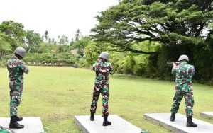 Asah Naluri Tempur, Prajurit Lanal Sabang Laksanakan Latihan Menembak