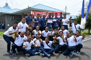 Sambut HUT Ke-78 TNI, Lanal Sibolga Laksanakan Olahraga Bersama TNI-POLRI Sibolga Tapteng
