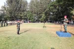 LANTAMAL III JAKARTA LAKSANAKAN APEL GABUNGAN DAN UPACARA PENAIKAN BENDERA