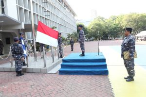 LANTAMAL III JAKARTA LAKSANAKAN APEL GABUNGAN DAN UPACARA PENAIKAN BENDERA