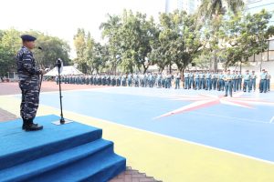 LANTAMAL III JAKARTA LAKSANAKAN APEL GABUNGAN DAN UPACARA PENAIKAN BENDERA