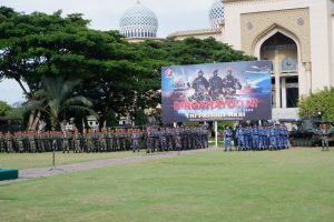 Prajurit Lanal Lhokseumawe Ikuti Pelaksanaan Upacara HUT Ke-78 TNI Tahun 2023 dI Lhokseumawe