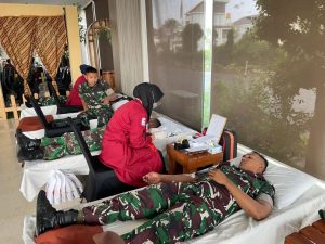 Sambut HUT Ke-78 Zeni AD, Prajurit Yonzipur 10 Kostrad Donor Darah