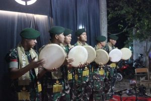 Grup Hadroh Yonbekang 2 Kostrad Meriahkan Acara Gerebek Maulid XVI Nabi Muhammad SAW