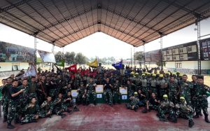 Yonif 328 Kostrad Gelar Lomba Double Stick dan Bela Diri Taktis (BDT) antar Kompi