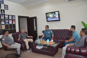 Danlanal Dumai Laksanakan Kunjungan Kehormatan Ke Kepala Kantor Imigrasi Kelas I TPI Dumai