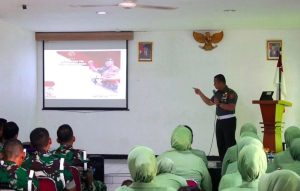 Sosialisasi Netralitas TNI Kepada Prajurit dan Persit Denpom Divif 1 Kostrad