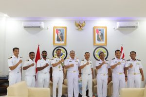 Danlantamal I Terima Courtessy Call Komandan Kapal Perang India INS Sudarshini