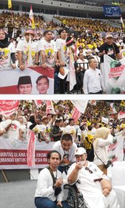 GBK Senayan Dibanjiri Ribuan Massa saat Prabowo dan Gibran Mendaftar Ke KPU Untuk Pilpres 2024