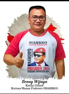 BENNY WIJAYA Ketua Umum Relawan Nasional MASBRO (Massa Prabowo) Siap Memenangkan PRABOWO SUBIANTO pada PILPRES 2024