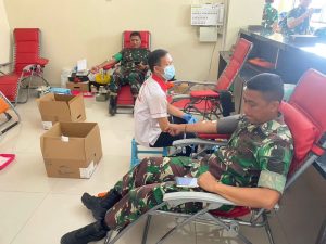 Yonif 330 Kostrad Peduli Sesama, Ikuti Kegiatan Donor Darah Di RSUD Cicalengka