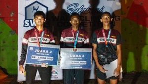 Tim Panjat Tembing Pasukan Tengkorak Kostrad Tunjukkan Tajinya dalam Perlombaan bertajuk “Sukabumi Wall Climbing Competition 2023