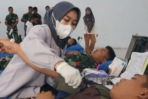 Peringati HUT Ke-77 Arhanud, Yonarhanud 16 Kostrad Gelar Kegiatan Donor Darah