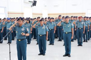 Komandan Lanal Dumai Mengikuti Exit Briefing Danlantamal I Secara Daring