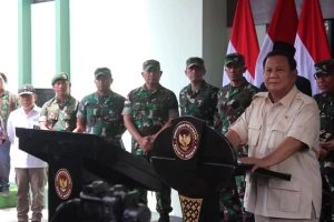Danbrigif 20 Kostrad Dampingi Kunjungan Kerja Mentri Pertahanan (Menhan) di Wilayah Timika