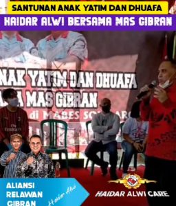 Alhamdulillah, Aliansi Relawan Gibran Berikan Santunan Ke Yatim & Dhuafa
