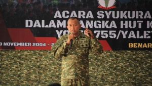 Yonif 755/Yalet Kostrad Gelar Syukuran Dalam Rangka HUT Ke-19 Batalyon