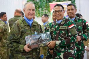 Spanish Contingent Gelar Transfer Of Autority di UNP 7-2