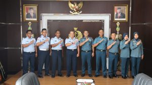 Dalam Rangka Pamit Perpisahan, Danlanud Sri Mulyono Herlambang (SMH) Kunjungi Lanal Palembang