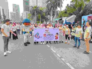Jasa Raharja DKI Jakarta Rayakan HUT ke 63 dengan Senam Bersama dan Fun Walk