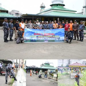 TNI AL Lanal TBA Gelar Bakti Sosial Bersih-Bersih Rumah Ibadah (Berubah)