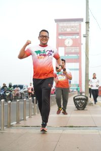 Danlanal Palembang Ikuti Lomba Lari Musi Run 2023 Dalam Rangka HUT Kodam II/Sriwijaya