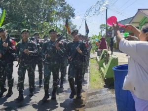Momen Peleton Beranting Yudha Wastu Pramuka Jaya Prajurit Yonif 413 Kostrad Disuapi Masyarakat Purbalingga