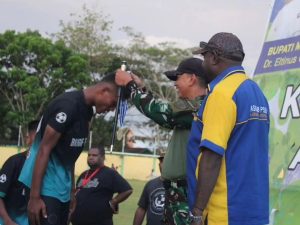 Brigif 20 Football Club (FC) Raih Juara 1 pada Final Pertandingan Bupati Cup Askab PSSI Mimika 2023