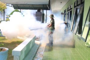 Waspada DBD, Yonif 503 Kostrad Rutin Fogging
