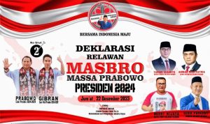DEKLARASI RELAWAN MASBRO (Massa Prabowo) dihadiri TKN
