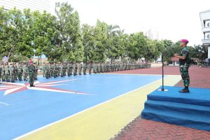 LANTAMAL III JAKARTA LAKSANAKAN APEL GABUNGAN DAN UPACARA PENAIKAN BENDERA