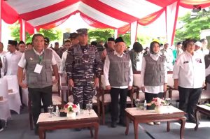 KOMANDAN LANTAMAL III JAKARTA HADIRI ACARA KICK OFF TANARA CLEAN UP OLEH WAKIL PRESIDEN RI