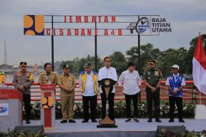 Presiden Resmikan Jembatan Cisadane A dan B dan Instalasi Air RS Sitanala Kota Tangerang