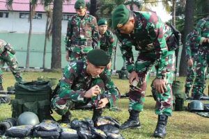 Apel Pengecekan Protap Ransel/Perlengkapan Prajurit Yonbekang Kostrad