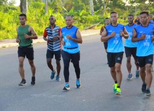 Pelihara Kesegaran Jasmani, Yonif 754 Kostrad Laksanakan Lari 8K
