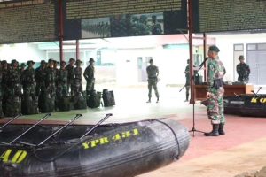 Yonif 431 Kostrad Gelar Apel Kesiapsiagaan Bencana Alam dan Pengamanan Pemilu 2024