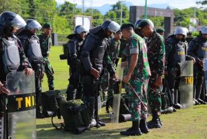 Yonif 754 Kostrad Gelar Kesiapsiagaan Satuan dalam Rangka Pengamanan Pemilu