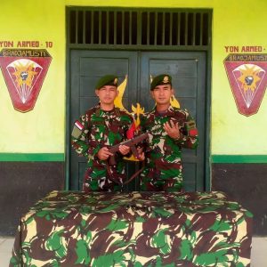 Satgas Yonarmed 10 Kostrad Kembali Menerima Satu Pucuk Senjata Api Rakitan