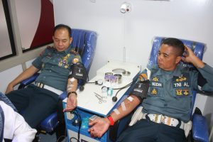 Sambut HUT Pomal Ke-78, Lanal Lhokseumawe Gelar Kegiatan Donor Darah