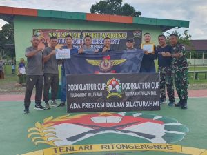 Denpandutaikam Brigif 3 Kostrad Juara Tiga Kejuaraan Bola Voli Dodiklatpur Cup 2023