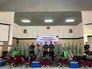 Prajurit Pasopati dan Anggota Persit Berbagi Kebaikan Melalui Aksi Donor Darah